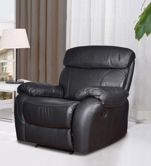 Buy Single Seater Half Leather Manual Recliner Rocker Sofa In Pertaining To Favorite Single Sofas (View 10 of 10)