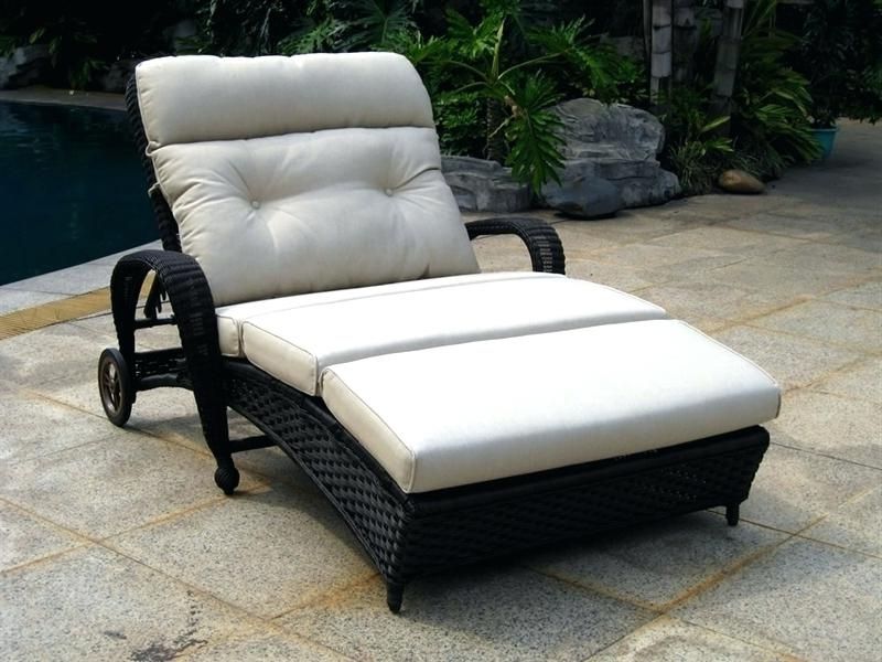 Chaise Patio Lounge Curved Rattan Double Outdoor Chaise Lounge Throughout Current Outdoor Double Chaises (View 8 of 15)
