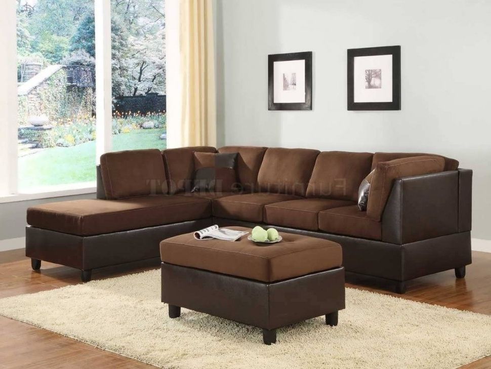 Current Oversized Chaises Throughout Sofa : Black Sectional With Chaise Microfiber Sectional Oversized (Photo 15 of 15)