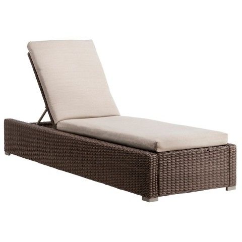 Current Target Chaise Lounges With Regard To Heatherstone Wicker Patio Chaise Lounge – Threshold (View 4 of 15)