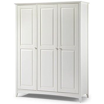 Double Rail White Wardrobes Intended For Newest Jayden 3 Door Wardrobe – Classic Shaker Style Wardrobe – Double (View 4 of 15)
