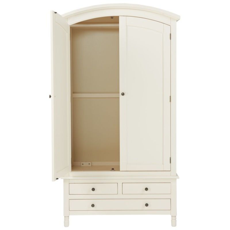 Elysee Lace Ivory Double 2 Door 3 Drawer Wardrobe With Most Up To Date Ivory Wardrobes (View 14 of 15)