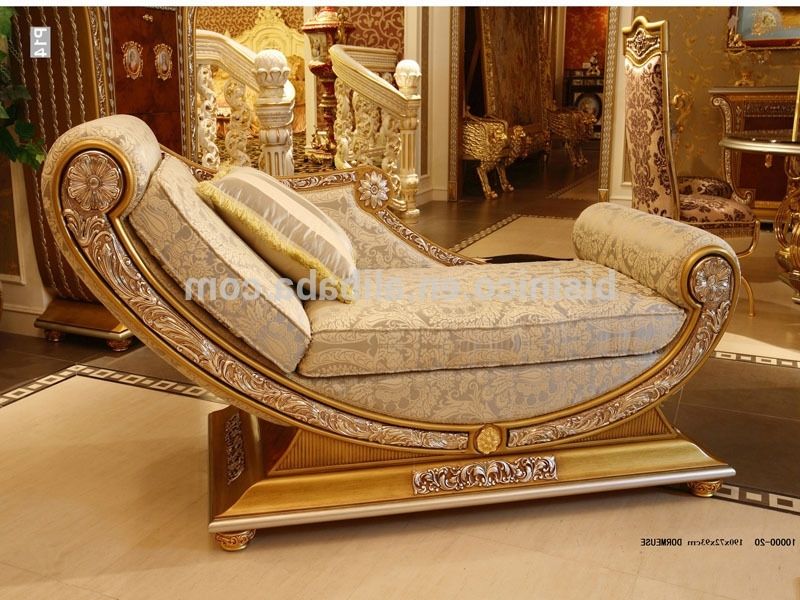 European Chaise Lounge Chairs Throughout Recent Luxury Victorian Style Elegant Wooden Chaise Lounge/ European (Photo 4 of 15)