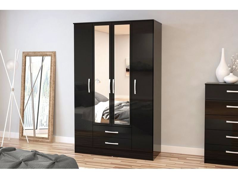 Famous Black Wardrobes With Mirror Intended For Wardrobes ~ Wardrobes With Mirrors Ikea 3 Door Wardrobe With (View 14 of 15)