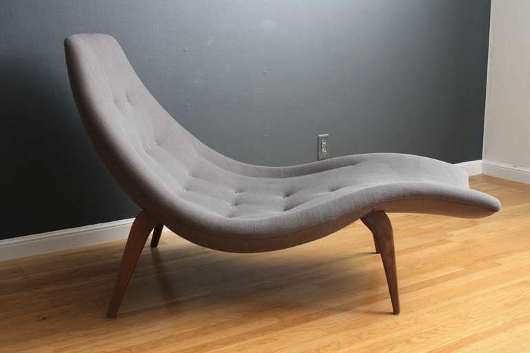 Famous Mid Century Modern Chaise Lounge In The Style Of Adrian Pearsall Regarding Modern Chaise Lounges (View 5 of 15)
