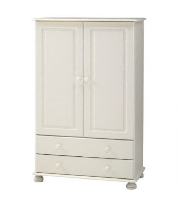 Famous Richmond 2 Door 2 Drawer Short Low Tallboy Wardrobe – White Intended For Small Tallboy Wardrobes (View 8 of 15)