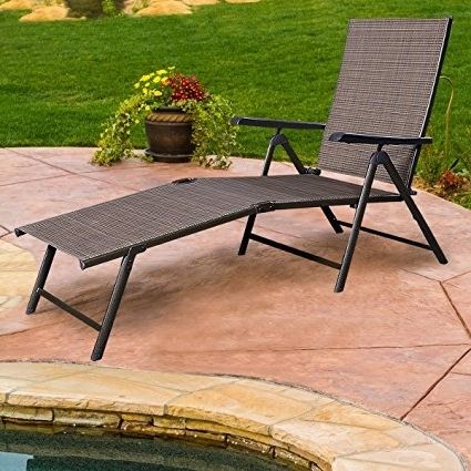 Fashionable Adjustable Pool Chaise Lounge Chair Recliners Pertaining To Amazon: Giantex Adjustable Pool Chaise Lounge Chair Recliner (View 7 of 15)