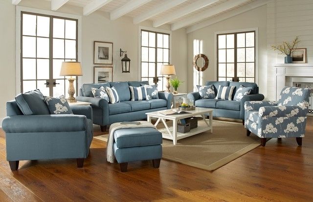 Fashionable Cottage Style Sofas And Chairs Regarding Lovable Beach Cottage Style Furniture Living Room In Plan  (View 5 of 10)