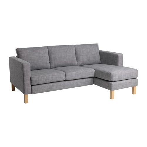 Fashionable Karlstad Cvr F Comp 2 Seat Sofa W Chaise Lng – Isunda Grey – Ikea Intended For Karlstad Chaises (Photo 3 of 15)