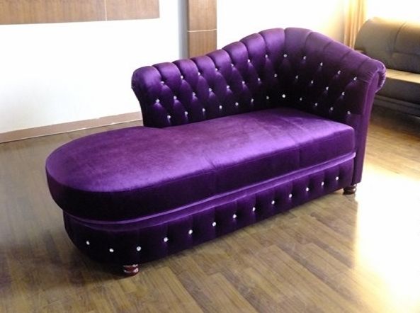 Fashionable Purple Chaise Lounges With Regard To Gf 02, China Modern Style Chaise Lounge Purple Color Velvet (View 5 of 15)