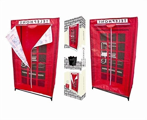 Fashionable Telephone Box Wardrobes In Royle Red Telephone Box Material Wardrobe: Amazon.co (View 5 of 15)