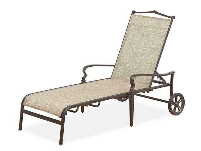 Favorite Chaise Lounge Sling Chairs With Cordoba Sling Chaise Lounge With Wheels – Fortunoff Backyard Store (View 4 of 15)