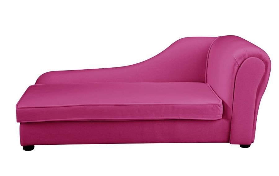 Favorite Children's Chaise Longue – Plain Pink Inside Children's Chaise Lounges (View 3 of 15)