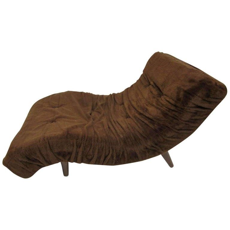 Favorite Two Person Wave Chaise Lounge, Midcentury Modern In The Style Of Intended For Mid Century Modern Chaise Lounges (View 13 of 15)