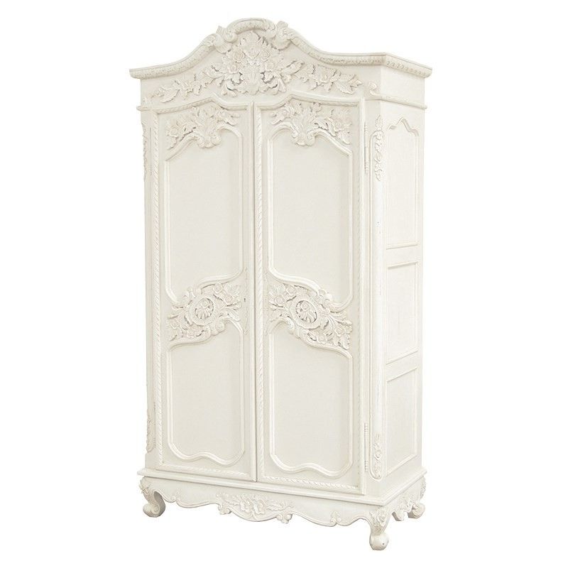 French White Painted Regarding Newest Rococo Wardrobes (View 5 of 15)