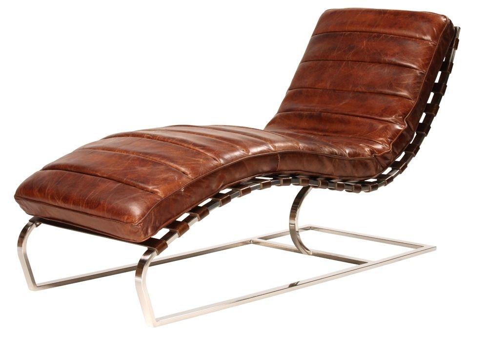 From Chaise In Brown Leather Chaises (View 1 of 15)