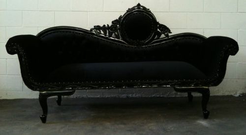 Gothic At Home With Regard To Black Chaise Lounges (View 7 of 15)