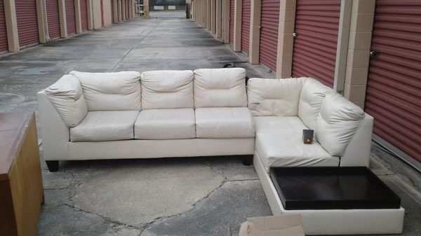 Hattiesburg Ms Sectional Sofas Inside Recent White Leather Sectional Couch (furniture) In Hattiesburg, Ms – Offerup (Photo 2 of 10)