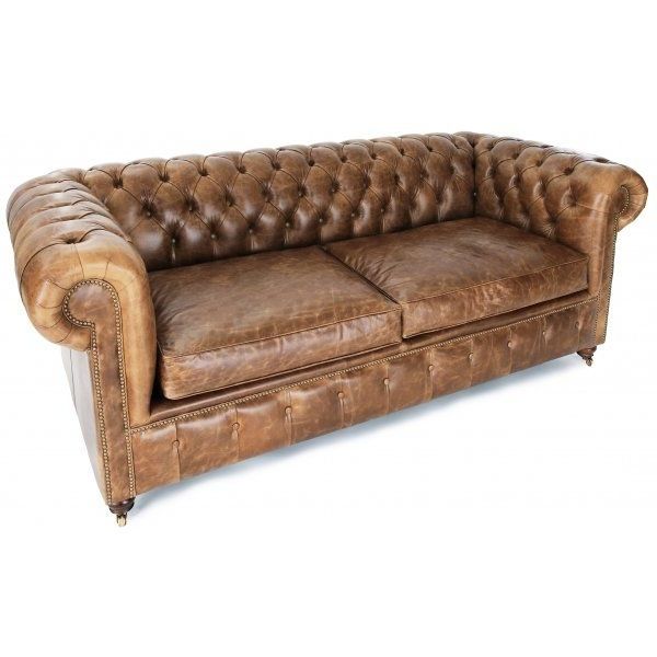 Historian Vintage Leather 2 Seater Chesterfield From Old Boot Throughout Current Vintage Chesterfield Sofas (View 6 of 10)