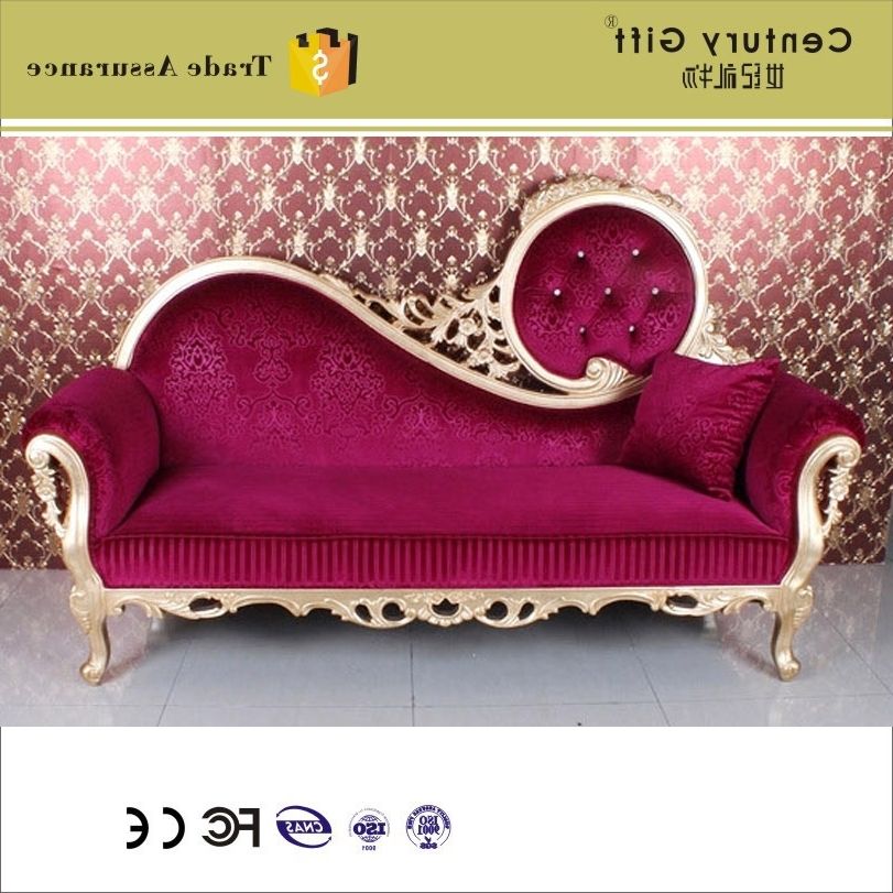 Hot Pink Chaise Lounge Chairs With Regard To Well Liked Hot Sale Sofa French Design Fabric Couches Living Room Furniture (View 11 of 15)