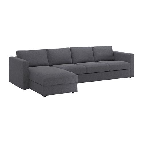 Ikea Chaise Sofas With Newest Vimle Sectional, 4 Seat – With Chaise/gunnared Medium Gray – Ikea (View 5 of 15)