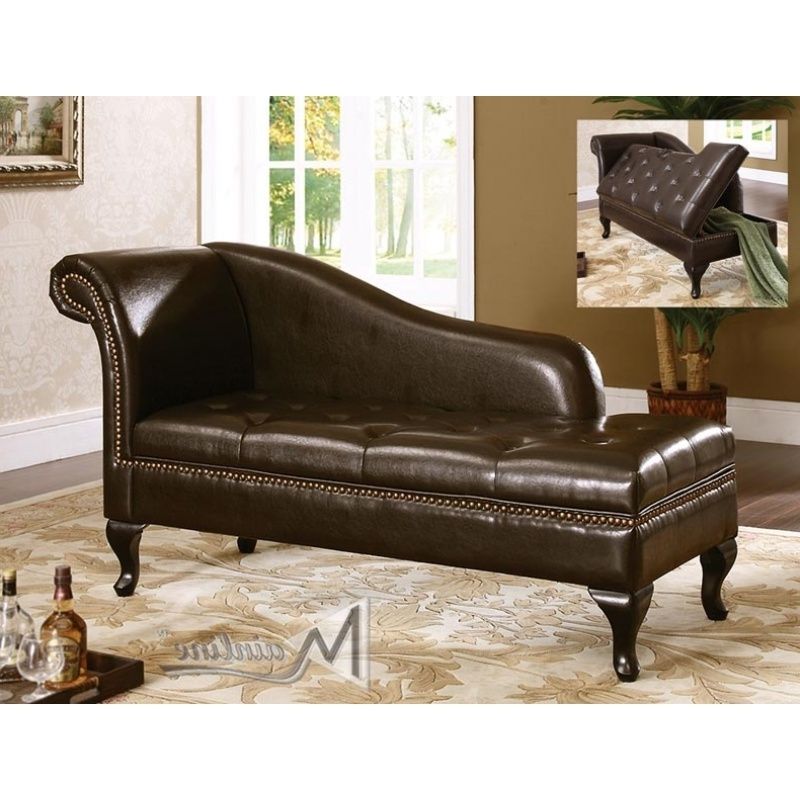 Latest Nice Brown Chaise Lounge Sawyer Chocolate Brown Tufted Microfiber Throughout Microfiber Chaise Lounge Chairs (View 8 of 15)
