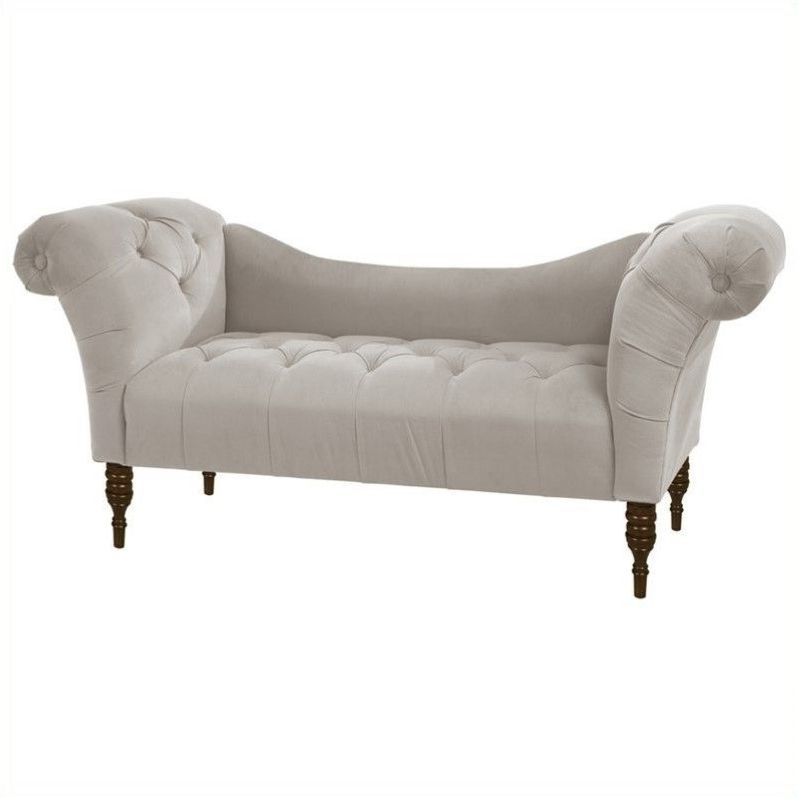 Latest Skyline Furniture Tufted Chaise Lounge In Light Gray – 6006espvlvlghgr Throughout Tufted Chaise Lounges (View 12 of 15)