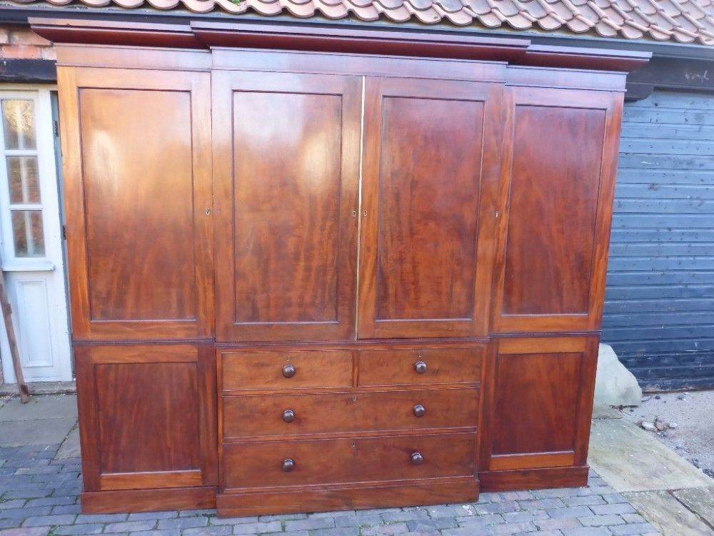 Latest Superb Georgian Country House Breakfront 4 Door Wardrobe (View 11 of 15)