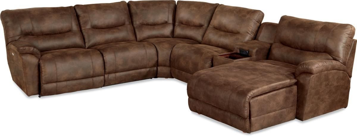 Lazy Boy Sectional Sofas For Famous Casual Six Piece Power Reclining Sectional Sofa With Las Chaise (View 7 of 10)