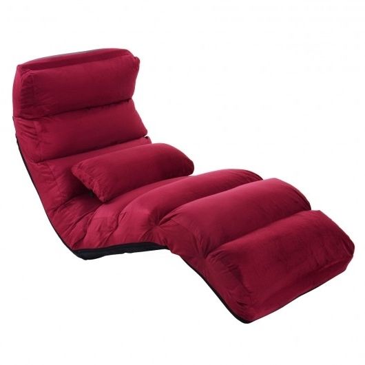 Lazy Sofa Chairs Regarding Well Liked Folding Lazy Sofa Couch With Pillow – Floor Chairs – Chairs (View 7 of 10)