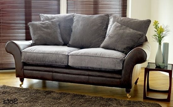 Leather And Cloth Sofas Within Most Popular Leather And Cloth Sofa – Mforum (Photo 7 of 10)
