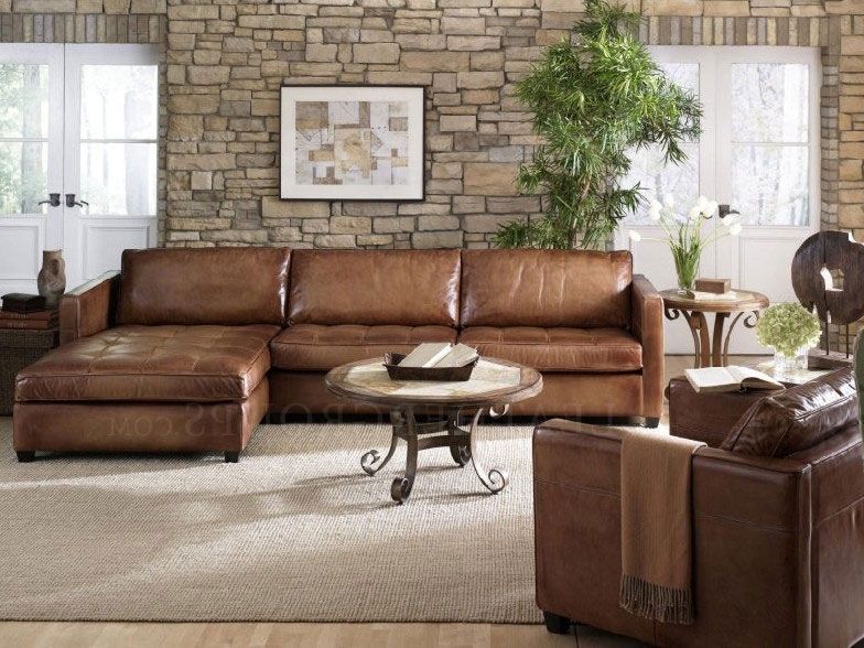 Leather Sectional Sofas With Chaise Inside 2017 Attractive Leather Sectional Sofa Chaise 9 Best Leather Sectional (View 7 of 15)