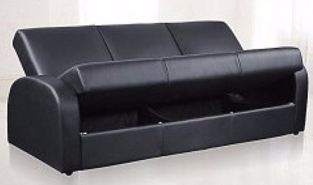 Leather Sofa Bed With Storage (Photo 1 of 10)
