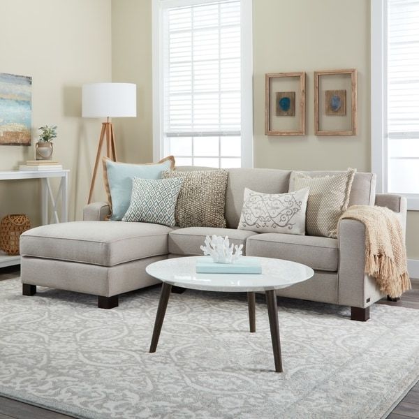 Light Grey Sectional Sofas Regarding Newest Sectional Sofa With Chaise In Light Grey – Free Shipping Today (View 2 of 10)