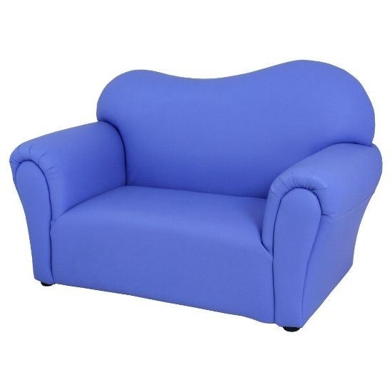 Mini Sofas Intended For Most Current Sofas: Marvelous Blue Minimalist Contemporary Style Mini Sofa (View 8 of 10)