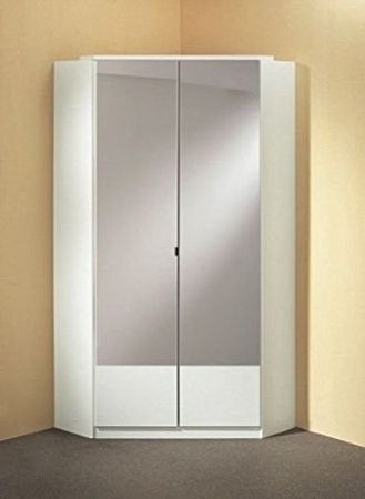 Mirrored Corner Wardrobes In Most Recent Germanicatm Image 2 Door Mirrored Corner Wardrobe In White Colour (View 1 of 15)