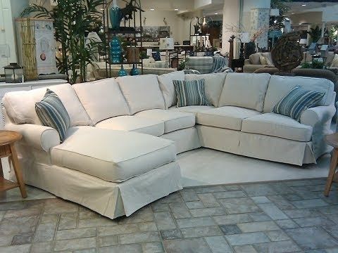 Most Popular Slipcover For Sectional Sofa With Chaise – Youtube Pertaining To Slipcovered Sofas With Chaise (View 1 of 15)
