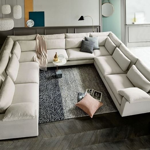 Most Recent Blue U Shaped Sectionals With Harmony Down Filled U Shaped Sectional (View 4 of 10)
