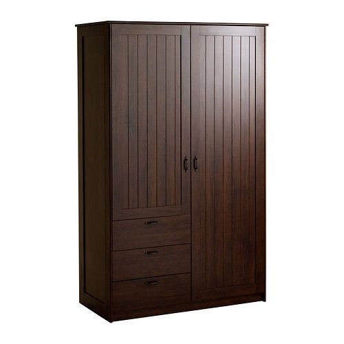 Most Recent Brown Wardrobes Intended For Ikea Musken Wardrobe With 2 Doors 3 Drawers, Brown (View 11 of 15)