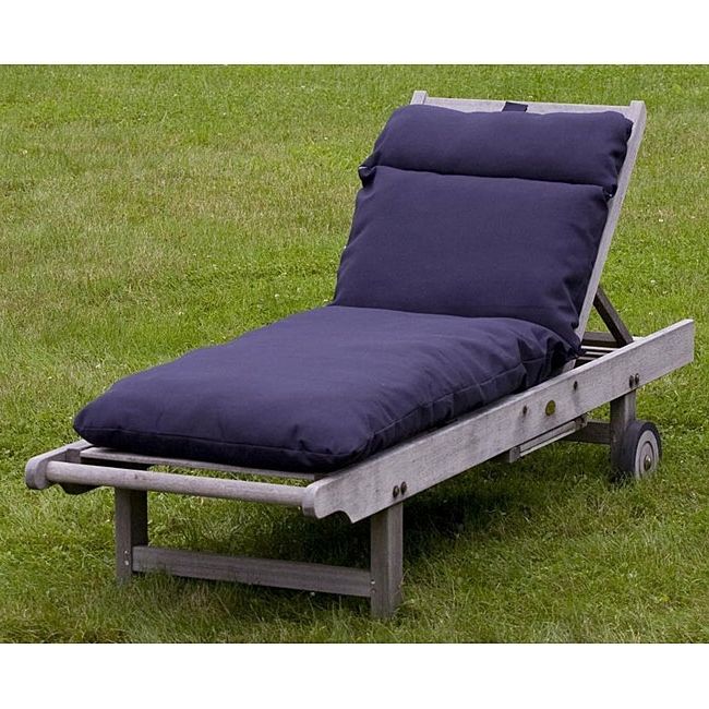 Most Recent Chaise Cushions With Awesome Chaise Lounge Cushions Outdoor Navy Blue Chaise Lounge (Photo 14 of 15)