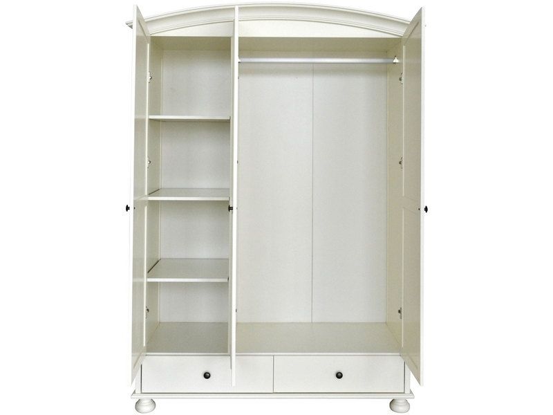 Most Recent Door Drawer Wardrobe Arched Top White Painted Shabby Chic Throughout Shabby Chic White Wardrobes (View 13 of 15)