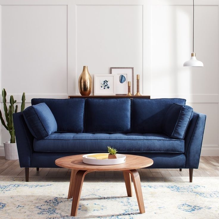 Most Recent Living Room : Navy Blue Sofa Sofas Living Room Dot Sleeper Throw Throughout Dark Blue Sofas (Photo 8 of 10)