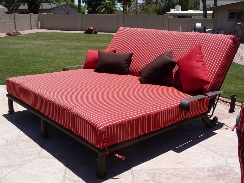 Most Recent Patio Double Chaise Lounge Contemporary Furniture Fancy Wicker In Intended For Double Chaise Lounge Chairs (View 10 of 15)