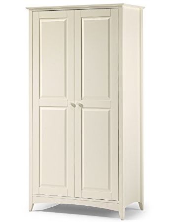 Most Recently Released Julian Bowen Cameo 2 Door Wardrobe, Stone White: Amazon.co (View 12 of 15)