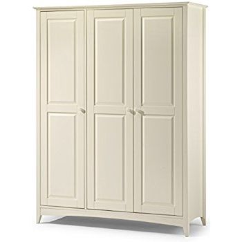 Most Recently Released Julian Bowen Cameo 3 Door Wardrobe, Stone White: Amazon.co (View 15 of 15)