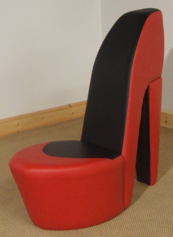 Most Up To Date Heel Chair Sofas Intended For Red & Black Shoe / High Heel / Stiletto Chair (Photo 1 of 10)
