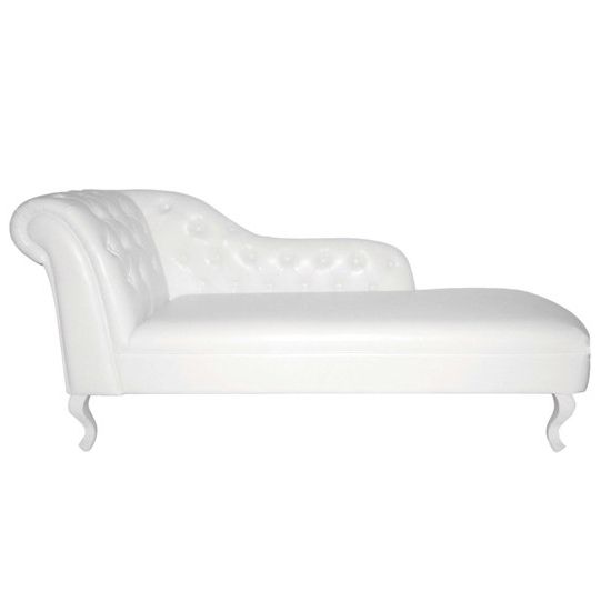 Most Up To Date Lovable White Leather Chaise Lounge White Chaise Lounge Chair Throughout White Chaise Lounges (View 6 of 15)