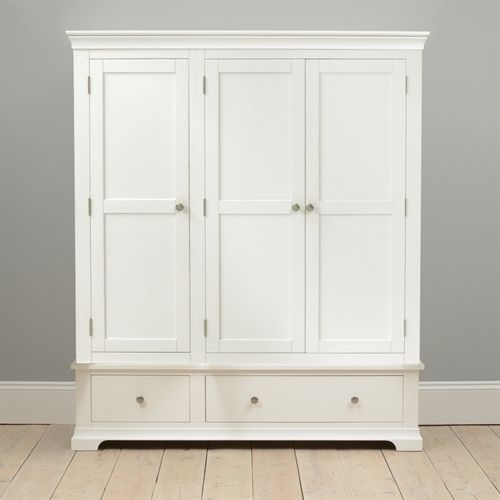 Painted Triple Wardrobes With Best And Newest Chantilly White Triple Wardrobe (View 15 of 15)