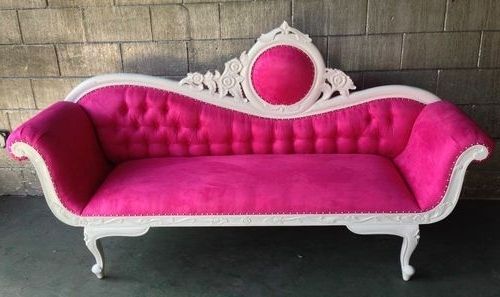 Pink Chaise Lounges In Well Known Stunning Pink Chaise Lounge Hollywood Regency Hot Pink Chaise (View 7 of 15)