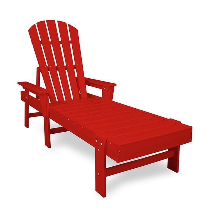 Polywood Recycled Plastic Adirondack Style Chaise Lounge With Famous Beach Chaise Lounges (View 1 of 15)